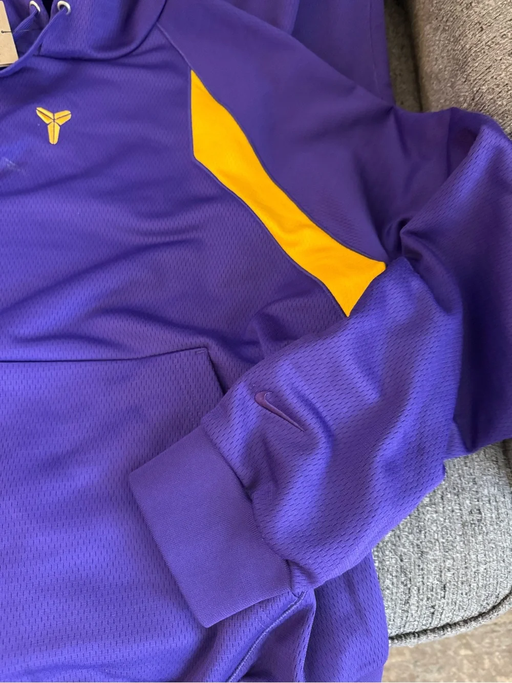 New Nike Kobe “black Mamba” Purple and Yellow Hoodie and Sweatpants Set Sz L